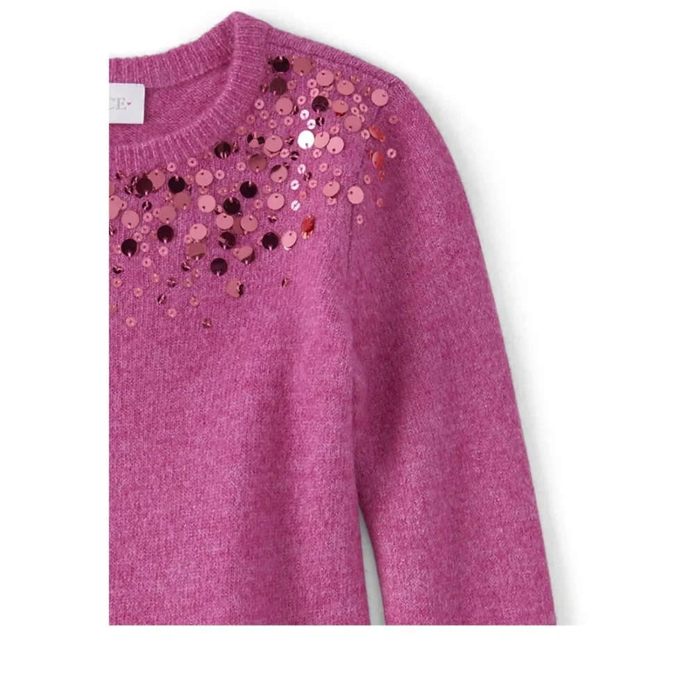 The Children’s Place Girls Pink Glow Sweater Dress Medium (7-8) NEW